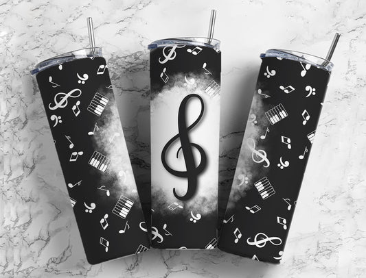 Splash Chords 20oz Sublimation Tumbler Designs, Black Music 9.2 x 8.3”  Tumbler Png, Digital Download