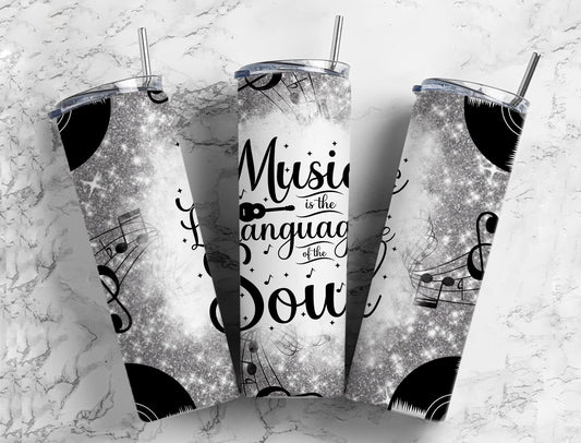 Black Music 20oz Sublimation Tumbler Designs, Music Chords 9.2 x 8.3”  Tumbler Png, Digital Download