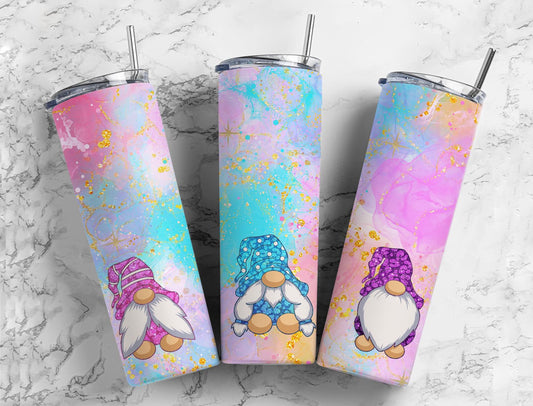 Rainbow Gnomes 20oz Sublimation Tumbler Designs, Sparkle Glitters 9.2 x 8.3”  Tumbler Png, Digital Download