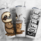 Coffee Sloth 20oz Sublimation Tumbler Designs, Splash Cup 9.2 x 8.3”  Tumbler Png, Digital Download