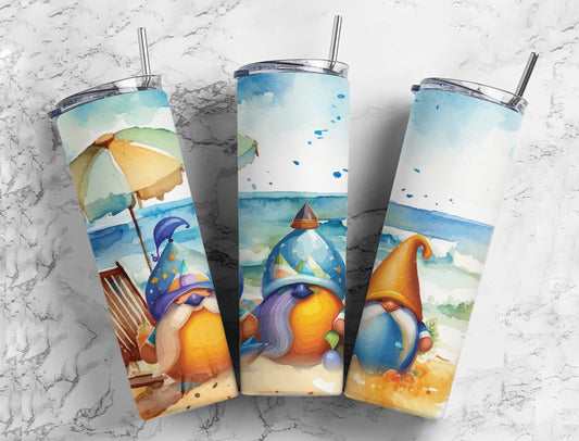 Sea Gnomes 20oz Sublimation Tumbler Designs, Watercolor Paint 9.2 x 8.3”  Tumbler Png, Digital Download