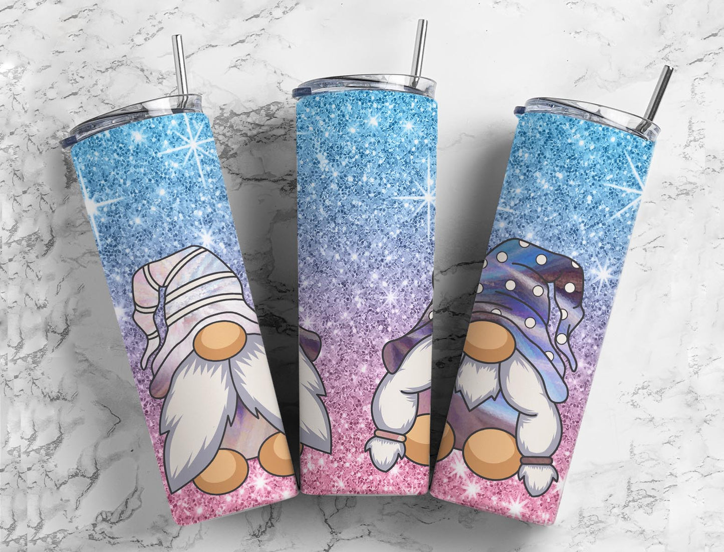 Sparkle Gnomes 20oz Sublimation Tumbler Designs, Glitters Sparkle 9.2 x 8.3”  Tumbler Png, Digital Download