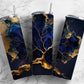 Dark blue 20oz Sublimation Tumbler Designs, Gold tree 9.2 x 8.3” Straight Skinny Tumbler Wrap PNG