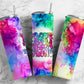 Rainbow Alcohol ink 20oz Sublimation Tumbler Designs, Prove them wrong 9.2 x 8.3” Straight Skinny Tumbler Wrap PNG