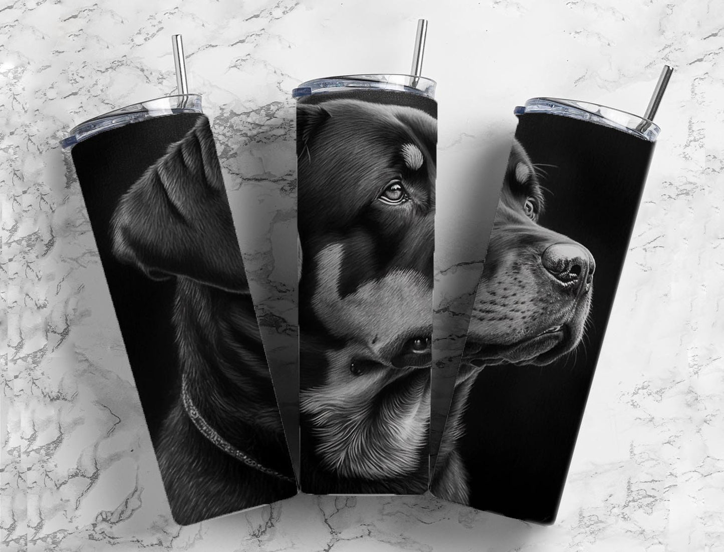 Dog Playful 20oz Sublimation Tumbler Designs, Stencil Charcoal 9.2 x 8.3” Straight Skinny Tumbler, Tumbler Wrap PNG