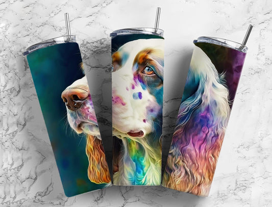 Basset Hound 20oz Sublimation Tumbler Designs, Alcohol Ink Watercolor 9.2 x 8.3” Straight Skinny Tumbler, Tumbler Wrap PNG