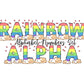 Rainbow Doodle Letters, Rainbow Alphabet, Rainbow Alphabet PNG, Entire Doodle Alphabet Uppercase Lowercase Numbers PNG,