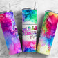 rainbow Alcohol ink 20oz Sublimation Tumbler Designs, Small business 9.2 x 8.3” Straight Skinny Tumbler Wrap PNG