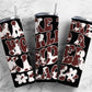 Cowhide Black 20oz Sublimation Tumbler Designs, Make The World A Kinder Place 9.2 x 8.3” Straight Skinny Tumbler PNG