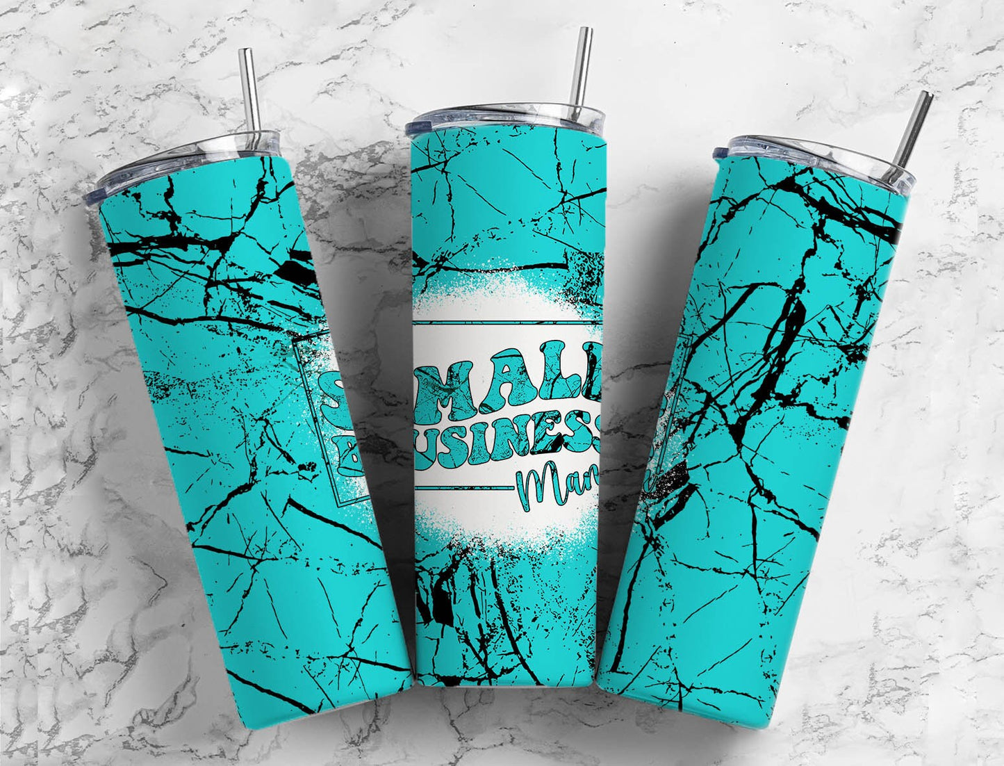 Turquoise Gem 20oz Sublimation Tumbler Designs, Small business 9.2 x 8.3” Straight Skinny Tumbler Wrap PNG