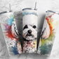 Poodle 20oz Sublimation Tumbler Designs, Colorful dog 9.2 x 8.3” Straight Skinny Tumbler Wrap PNG