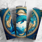 Dolphin 20oz Sublimation Tumbler Designs, nautical ocean 9.2 x 8.3” Straight Skinny Tumbler Wrap PNG