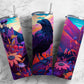 Crow Magpie 20oz Sublimation Tumbler Designs, Rainbow Planet 9.2 x 8.3” Straight Skinny Tumbler, Tumbler Wrap PNG