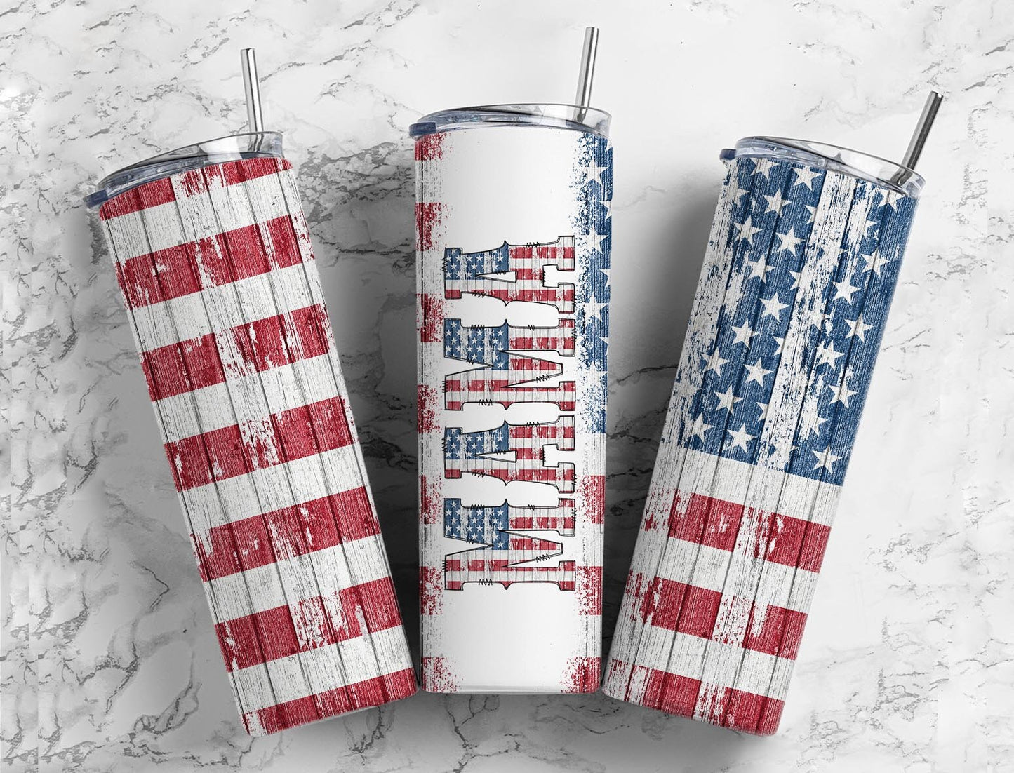 Wooden USA 20oz Sublimation Tumbler Designs, America Mama 9.2 x 8.3” Straight Skinny Tumbler Wrap PNG, Sublimation Design PNG