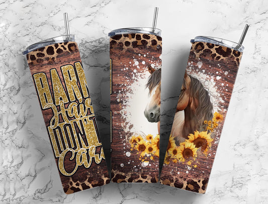 Barn Hair Dont Care 20oz Sublimation Tumbler Designs, Horse 9.2 x 8.3”  Tumbler Png, Digital Download