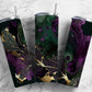 Dark acrylic pour 20oz Sublimation Tumbler Designs, Black and purple 9.2 x 8.3” Straight Skinny Tumbler Wrap PNG