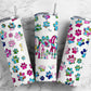 Dog mama 20oz Sublimation Tumbler Designs, Colorful paw print 9.2 x 8.3” Straight Skinny Tumbler PNG