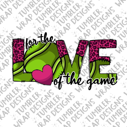 For the love of the game Sublimation PNG Design, Leopard print tennis ball Digital Download PNG File, Commercial Use