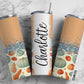 Pumpkin Fall 20oz Sublimation Tumbler Designs, Peach Silver Glitter Split9.2 x 8.3” Straight Skinny Tumbler Wrap PNG 157