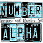 Blue Wood Number Plate Alphabet Uppercase Numbers PNG, Rustic Western Alphabet PNG Digital Download