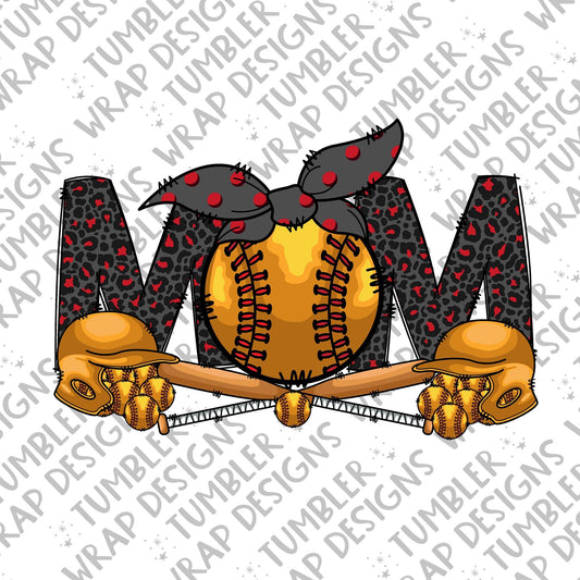 Mom Sublimation PNG Design, Softball Digital Download PNG File, Commercial Use