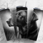 Dog Pup 20oz Sublimation Tumbler Designs, Charcoal Painting 9.2 x 8.3” Straight Skinny Tumbler, Tumbler Wrap PNG