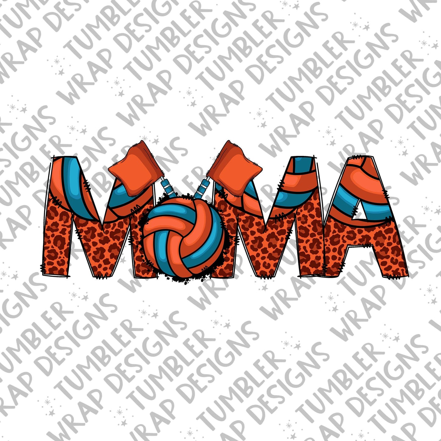 Volleyball Sublimation PNG Design, Sports mama Digital Download PNG File, Commercial Use