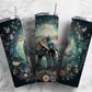 Elephant 20oz Sublimation Tumbler Designs, Dark floral 9.2 x 8.3” Straight Skinny Tumbler Wrap PNG