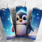 Cartoon penguin 20oz Sublimation Tumbler Designs, baby penguin 9.2 x 8.3” Straight Skinny Tumbler Wrap PNG