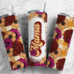 Pumpkin Fall Retro 20oz Sublimation Tumbler Designs, Mom Aesthetic Floral 9.2 x 8.3” Straight Skinny Tumbler Wrap PNG, Mama 7