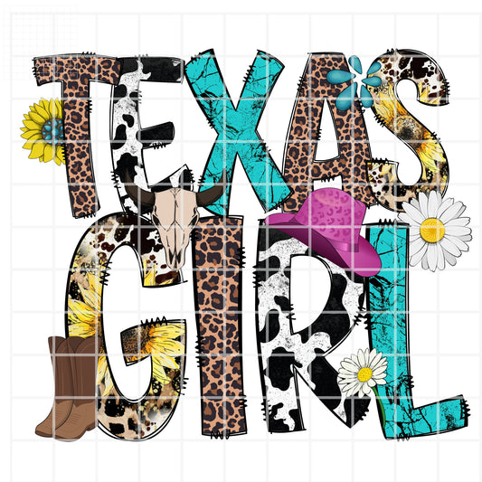 Texas Girl Png, Western PNG, Digital Download, Country PNG, Holiday Clip art, Texas Designs