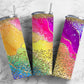 Rainbow Agate 20oz Sublimation Tumbler Designs, Glitter leopard 9.2 x 8.3” Straight Skinny Tumbler Wrap PNG