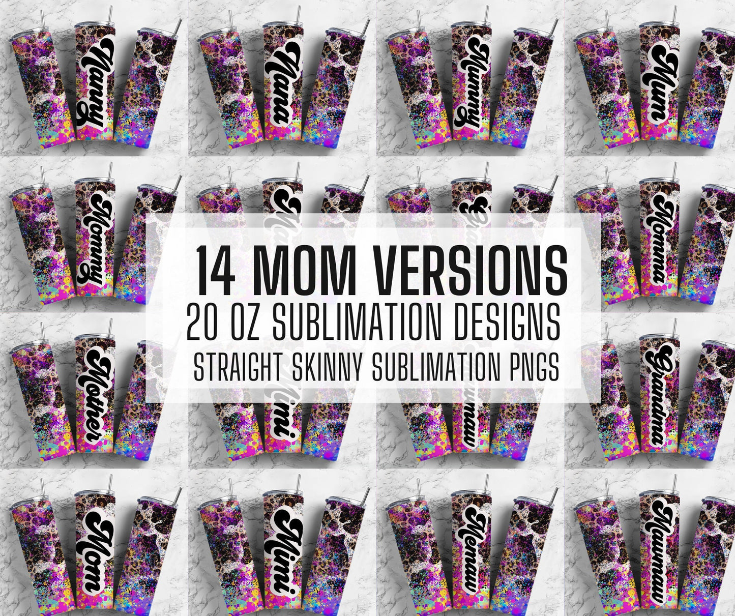 14+ MOM Versions Tumbler Design Bundle, MAMA Tumbler png, 20oz Straight Tumbler, Sunflower Tumbler PNG, Mama, Gigi, Mimi, MawMaw, Nan, Mimi