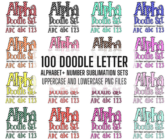 100+ MEGA BUNDLE - Gingham Doodle Letters! Uppercase & Lowercase, Checker Doodle Alphabet, Sublimation letters, Numbers, Sublimation PNG