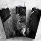 Donkey Farm 20oz Sublimation Tumbler Designs, Charcoal Painting 9.2 x 8.3” Straight Skinny Tumbler, Tumbler Wrap PNG