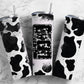 Cow Print 20oz Sublimation Tumbler Designs, 9.2 x 8.3” Straight Skinny Tumbler, Tumbler Wrap PNG