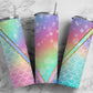 Rainbow Unicorn 20oz Sublimation Tumbler Designs, Pastel Galaxy 9.2 x 8.3” Straight Skinny Tumbler Wrap