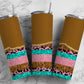 Country Stripe 20oz Sublimation Tumbler Designs, Turquoise Gem 9.2 x 8.3” Straight Skinny Tumbler Wrap 16