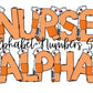 Nurse Doodle Letters Alphabet with Uppercase and Numbers PNG, Alphabet PNG Digital Download PNG