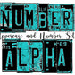 Turquoise Gem Number Plate Alphabet Uppercase Numbers PNG, Teal Gem Stone Alphabet PNG Digital Download