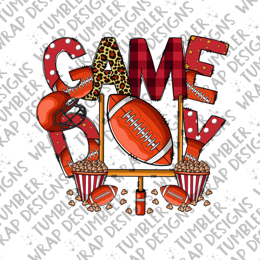 Football Sublimation PNG Design, game day Digital Download PNG File, Commercial Use