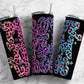 Rainbow Leopard Print 20oz Sublimation Tumbler Designs, Black Prove Them wrong 9.2 x 8.3” Straight Skinny Tumbler PNG