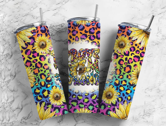 Rainbow leopard print 20oz Sublimation Tumbler Designs, Prove them wrong 9.2 x 8.3” Straight Skinny Tumbler Wrap PNG