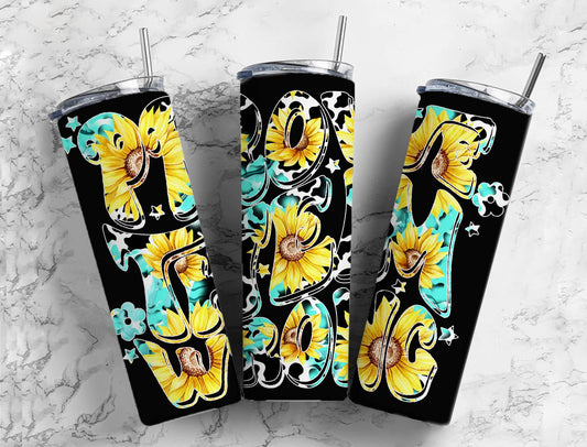 Blue Gem Sunflower 20oz Sublimation Tumbler Designs, Star Prove Them Wrong 9.2 x 8.3” Straight Skinny Tumbler PNG