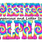 Rainbow spiral Doodle Letters Western Alphabet, Colorful tie dye Alphabet PNG, Entire Doodle Alphabet Uppercase and Numbers PNG