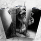 Sad Dog 20oz Sublimation Tumbler Designs, Graphite Charcoal 9.2 x 8.3” Straight Skinny Tumbler, Tumbler Wrap PNG