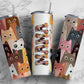 Cat Kitten 20oz Sublimation Tumbler Designs, Retro Mama 9.2 x 8.3” Straight Skinny Tumbler Wrap PNG, Mom Tumbler