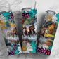 Daisy Horse 20oz Sublimation Tumbler Designs, Country Western 9.2 x 8.3” Straight Skinny Tumbler Wrap