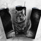 Chipmunk Squirrel 20oz Sublimation Tumbler Designs, Art Charcoal 9.2 x 8.3” Straight Skinny Tumbler, Tumbler Wrap PNG