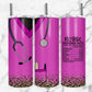 Pink Nurse 20oz Sublimation Tumbler Designs, Leopard Scrubs 9.2 x 8.3” Straight Skinny Tumbler Wrap PNG